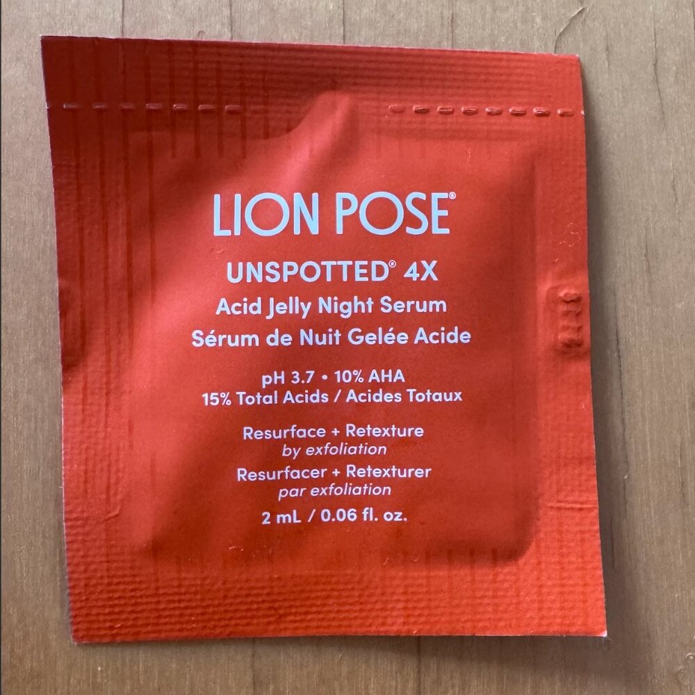 Lion Pose Unspotted 4X Acid Jelly Night Serum pH 3.7 & 10% AHA (2ml)